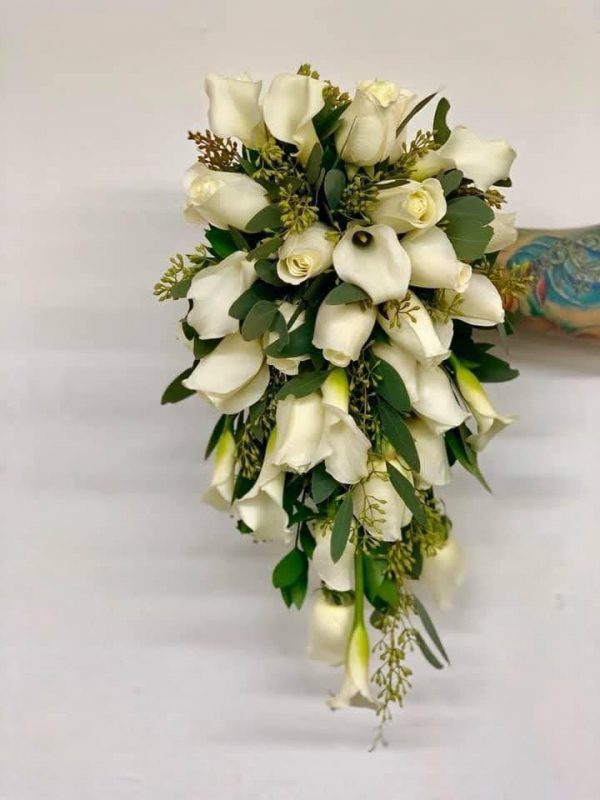 Bouquet de novia en cascada